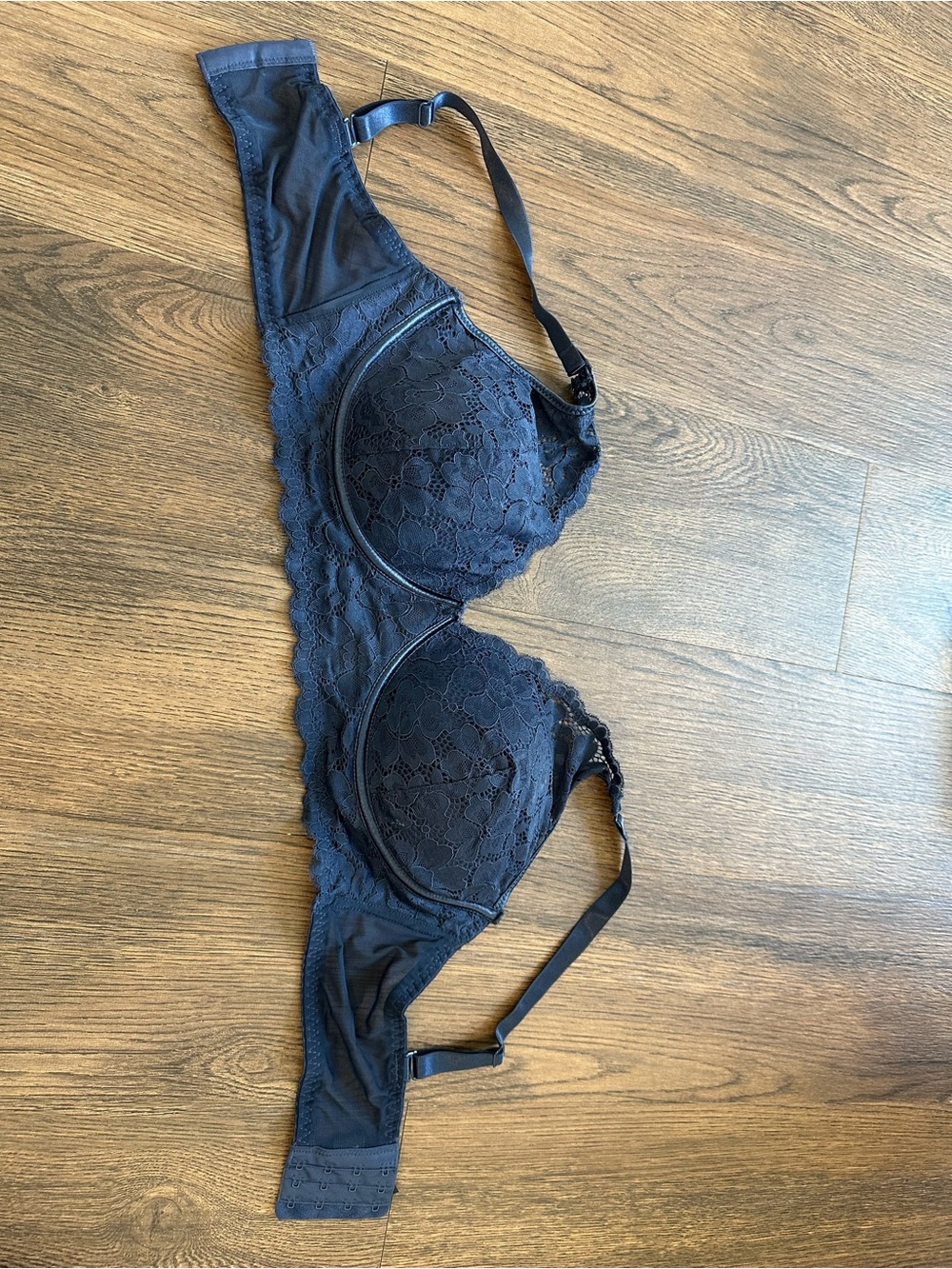Lace Underwire Bra - Black